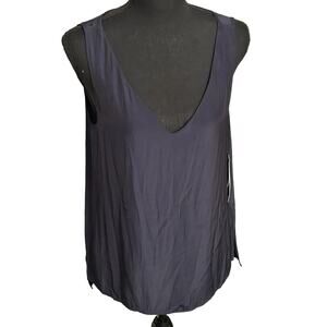 Mela Purdie Audrey Tank Navy Blue Polyester NWT $206 Size XS (AUS-8) F64‎ 2703